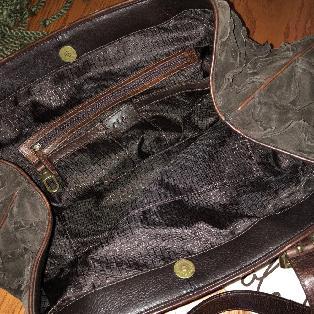 Cole Haan large brown suede satchel - Picture 6 of 6